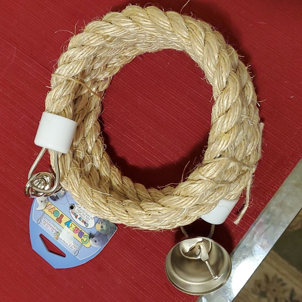 Bird bungee with  bell for big bird